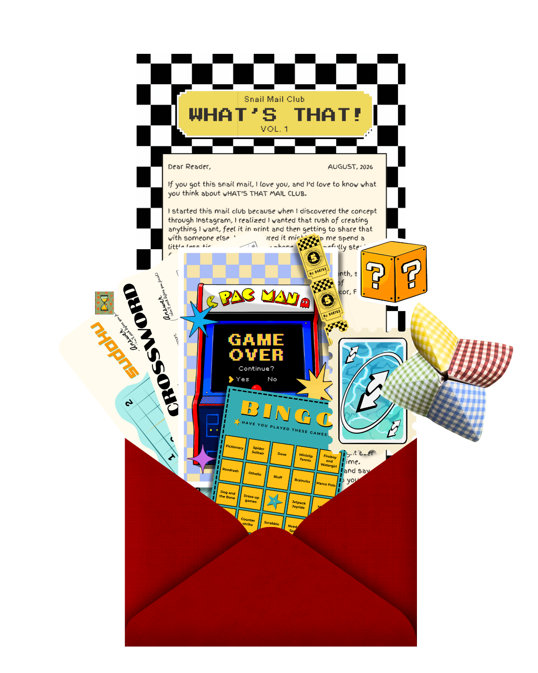 Photograph of the August Games Edition mail