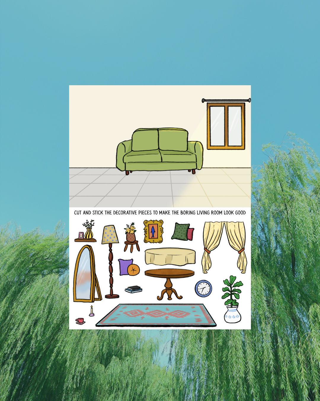 Cut and stick room activity