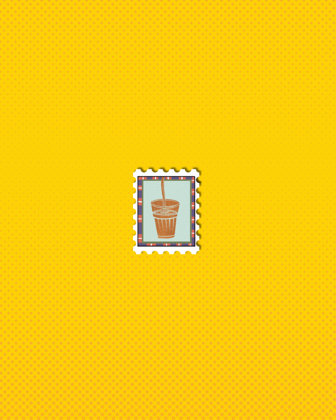 Tiny chai stamp sticker